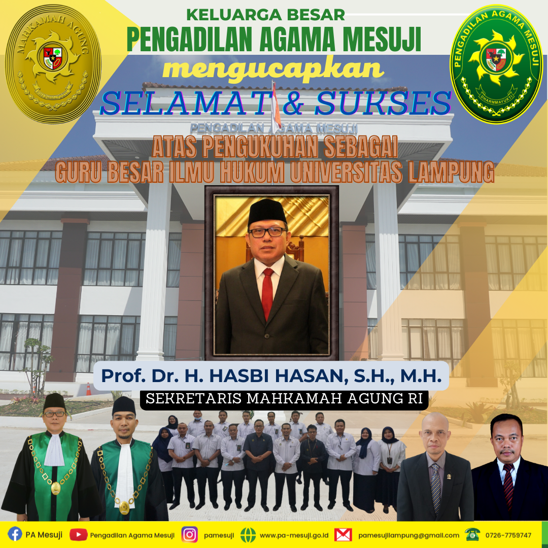 Selamat dan Sukses atas Pengukuhan Guru Besar Ilmu Hukum Universitas Lampung